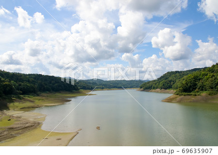 桂沢湖、三笠市、北海道、湖、風景、自然 桂沢湖、三笠市、北海道、湖、風景、自然 69635907