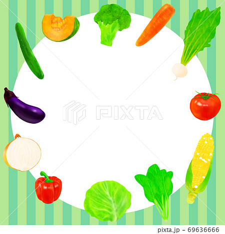 野菜フレームのイラスト素材