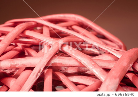 red wooden rattan macro close up 69636940
