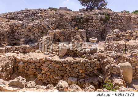 Excavations in archaeology park of Samaria settlement Excavations in archaeology park of Samaria settlement 69637373