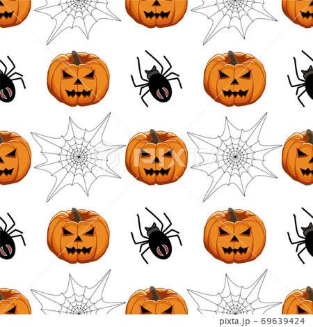 Illustration on theme big colored pattern Halloween Illustration on theme big colored pattern Halloween 69639424