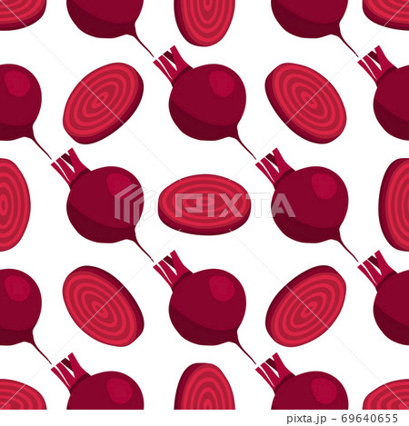 Illustration on theme of bright pattern sugar beet, vegetable root for seal Illustration on theme of bright pattern sugar beet, vegetable root for seal 69640655