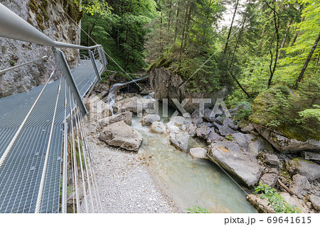 The shwangau waterfalls and the Neuschwanstein The shwangau waterfalls and the Neuschwanstein 69641615