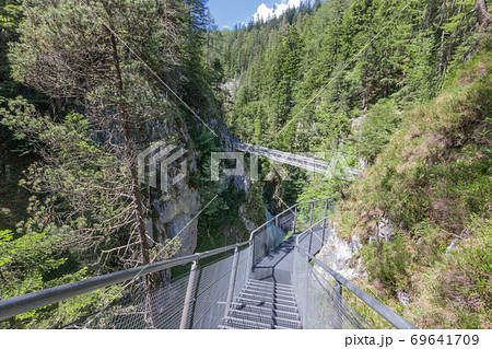 Impressive Leutasch gorge, sky walk suspended Impressive Leutasch gorge, sky walk suspended 69641709