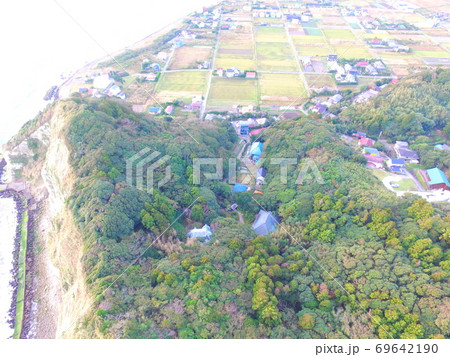 鴨川大山千枚田〜ドローンで空撮(千葉県鴨川市平塚) 鴨川大山千枚田〜ドローンで空撮(千葉県鴨川市平塚) 69642190