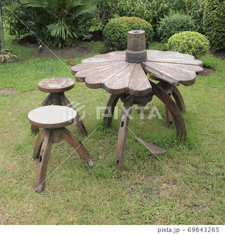 wooden lawn chairs in the garden wooden lawn chairs in the garden 69643265