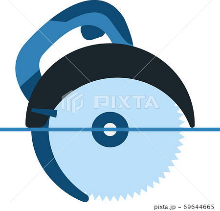 電動丸ノコのイラスト素材