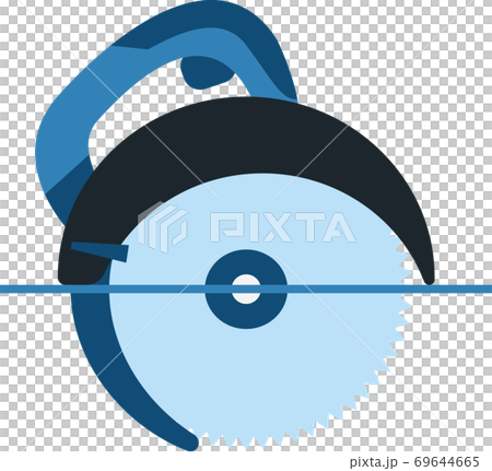 電動丸ノコのイラスト素材