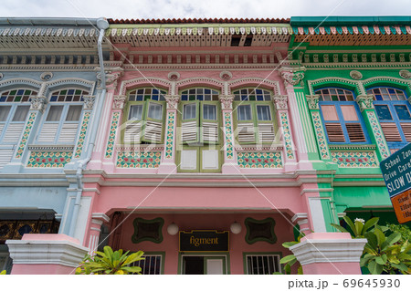 【シンガポール】【カトン地区】プラナカンハウス 日中 【シンガポール】【カトン地区】プラナカンハウス 日中 69645930