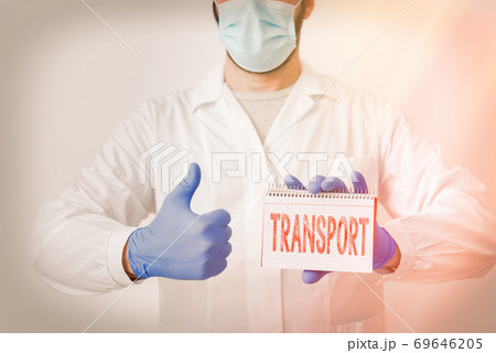 Conceptual hand writing showing Transport 69646205