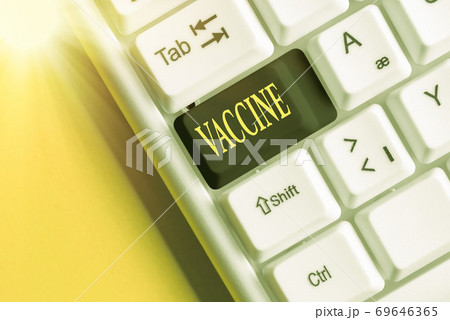 Conceptual hand writing showing Vaccine. Business 69646365