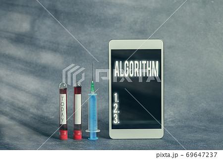 Text sign showing Algorithm. Conceptual photo Text sign showing Algorithm. Conceptual photo 69647237