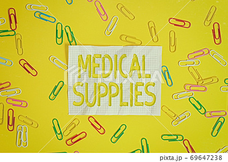 Word writing text Medical Supplies. Business Word writing text Medical Supplies. Business 69647238