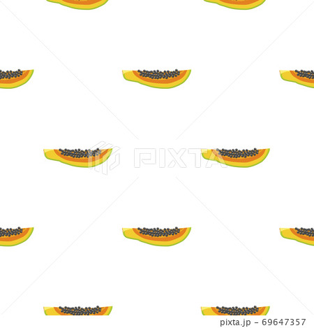 Illustration on theme big colored seamless papaya Illustration on theme big colored seamless papaya 69647357