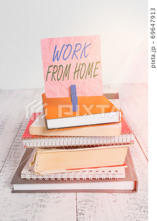 Word writing text Work From Home. Business concept 69647913