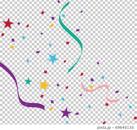 Popping confetti and ribbon 69648138