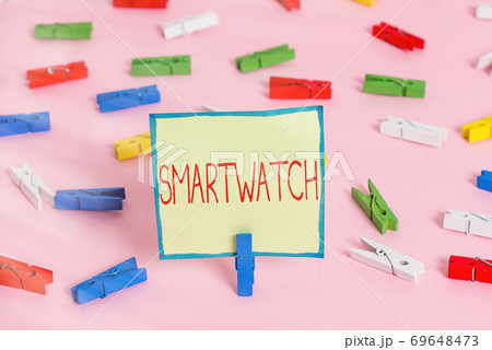 Text sign showing Smartwatch. Conceptual photo a Text sign showing Smartwatch. Conceptual photo a 69648473