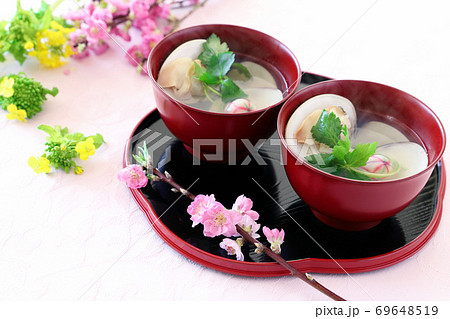 ひなまつり　うしお汁　みつば 69648519