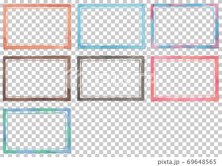 【水彩素材】フレームのイラスト 【水彩素材】フレームのイラスト 69648565