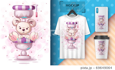 Toilet polar bear - poster and merchandising. 69649064
