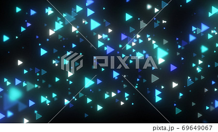 キラキラ三角パーティクルのイラスト素材