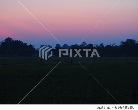 sunset in my village sunset in my village 69649986