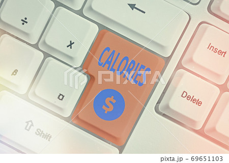 Handwriting text Calories. Concept meaning an Handwriting text Calories. Concept meaning an 69651103