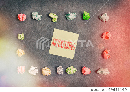 Text sign showing Advertising. Conceptual photo 69651149