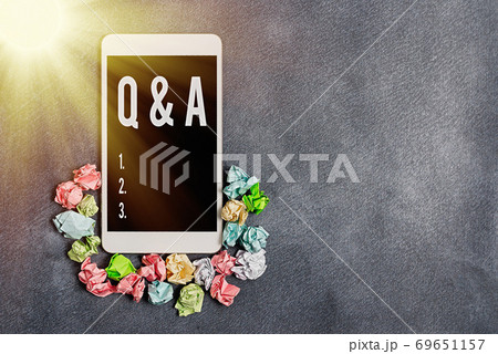 Text sign showing Q And A. Conceptual photo in 69651157