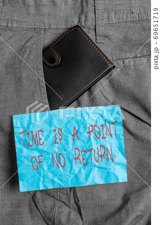 Text sign showing Time Is A Point Of No Return Text sign showing Time Is A Point Of No Return 69651719