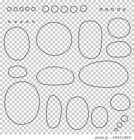 Round balloon set [line art] 69652869