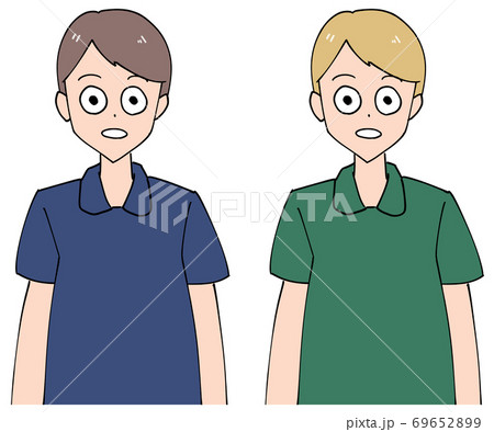 びっくりして目を丸くする看護師セット びっくりして目を丸くする看護師セット 69652899