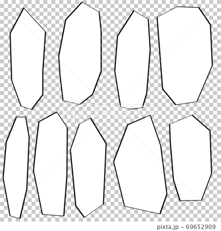 Polygon balloon set [line art] 69652909