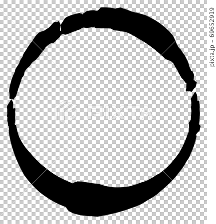 黒い丸フレームのイラスト素材