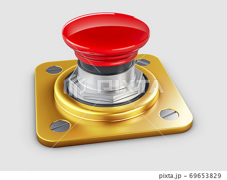 3d illustration of red button, clipping path included. High resolution. 3d illustration of red button, clipping path included. High resolution. 69653829