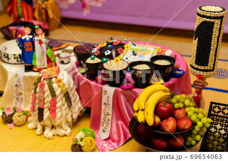 Korean traditional holiday Doljanchi, signs Korean traditional holiday Doljanchi, signs 69654063