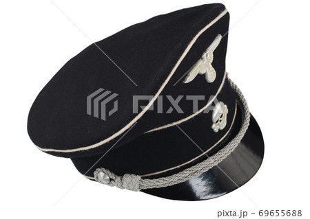 WW2 German nazi SS black forage cap  69655688