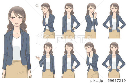 女性社員表情詰め合わせ 女性社員表情詰め合わせ 69657219
