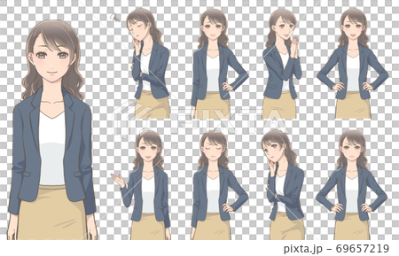 女性社員表情詰め合わせ 女性社員表情詰め合わせ 69657219