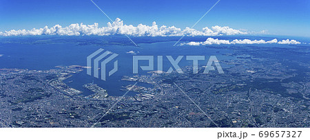 根岸周辺より東京湾を望む・京浜工業地帯パノラマ・2020年撮影 根岸周辺より東京湾を望む・京浜工業地帯パノラマ・2020年撮影 69657327