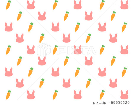 うさぎとにんじんの背景素材のイラスト素材 うさぎとにんじんの背景素材のイラスト素材