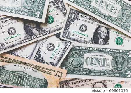 American dollar or US dollar banknote background American dollar or US dollar banknote background 69661016