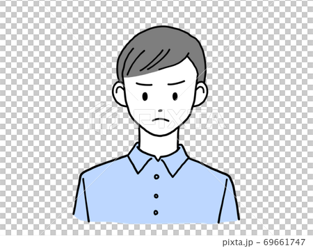 Young man in shirt gets angry - Stock Illustration [69661747] - PIXTA