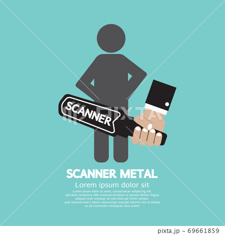 Metal Scanner To Maintain Safety Symbol Vector Illustration Metal Scanner To Maintain Safety Symbol Vector Illustration 69661859