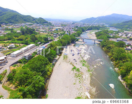上空から眺めた「親鼻橋」〜ドローンで空撮（埼玉県秩父郡長瀞町長瀞･皆野町下田野） 69663368