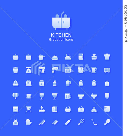 Set of thin lines icons 012 69665605