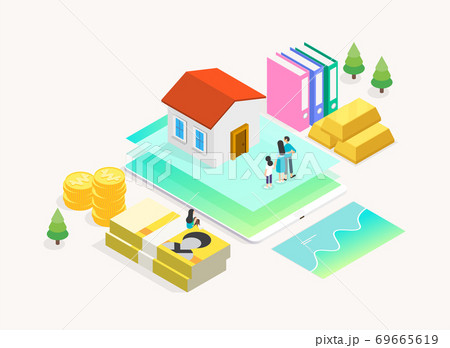 Financial life concept, Finance investment and saving illustration 008 Financial life concept, Finance investment and saving illustration 008 69665619