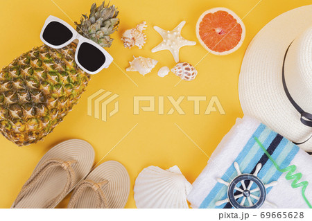 Summer holiday concept, Summer beach accessories 097 Summer holiday concept, Summer beach accessories 097 69665628