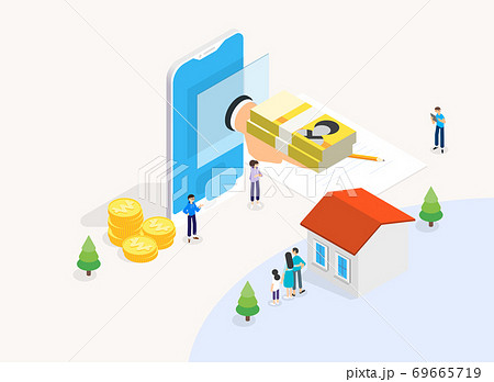 Financial life concept, Finance investment and saving illustration 014 Financial life concept, Finance investment and saving illustration 014 69665719
