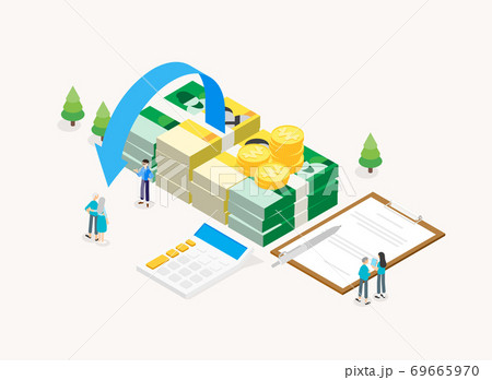 Financial life concept, Finance investment and saving illustration 013 Financial life concept, Finance investment and saving illustration 013 69665970